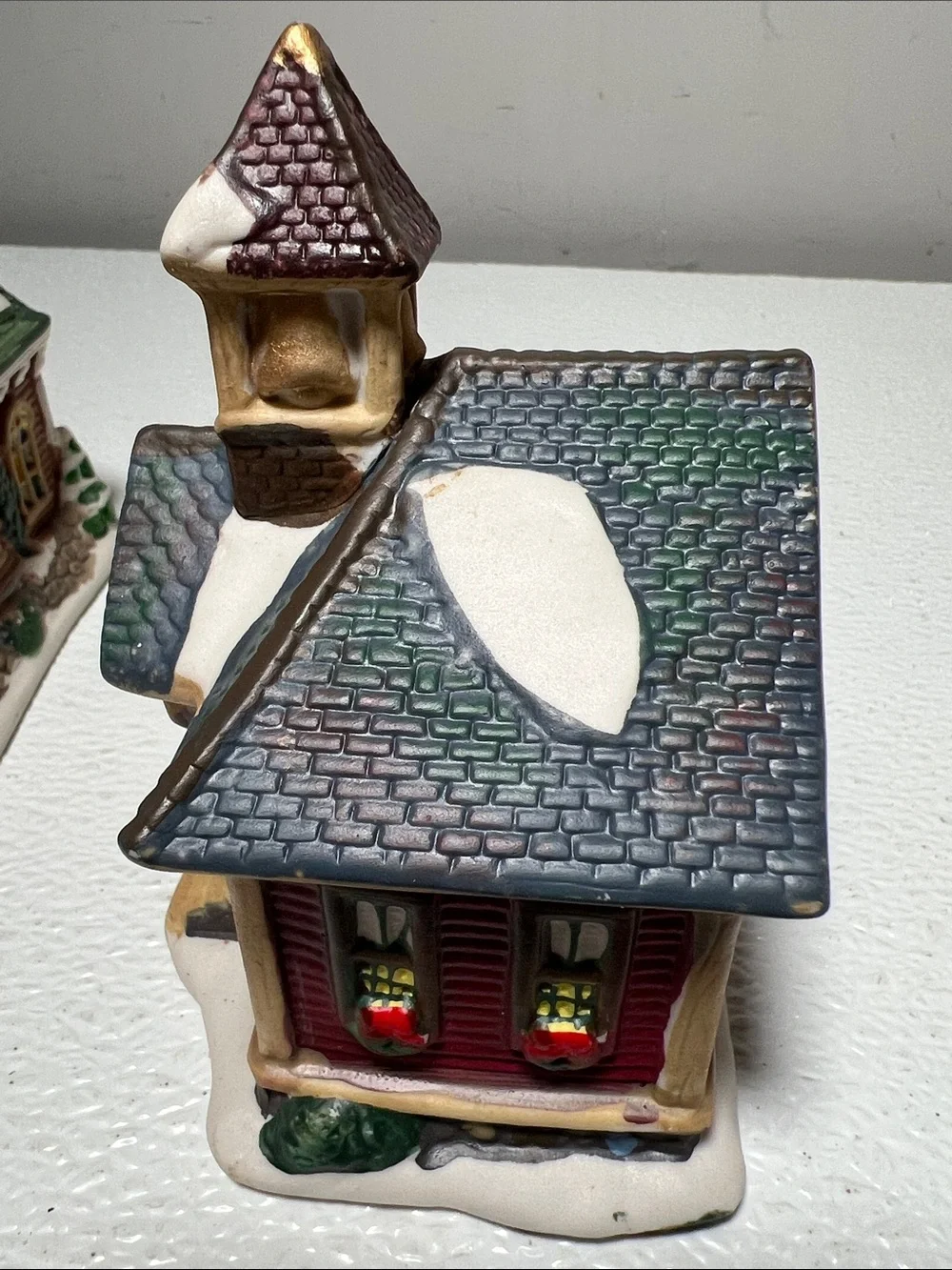 Porcelain Christmas Church and School